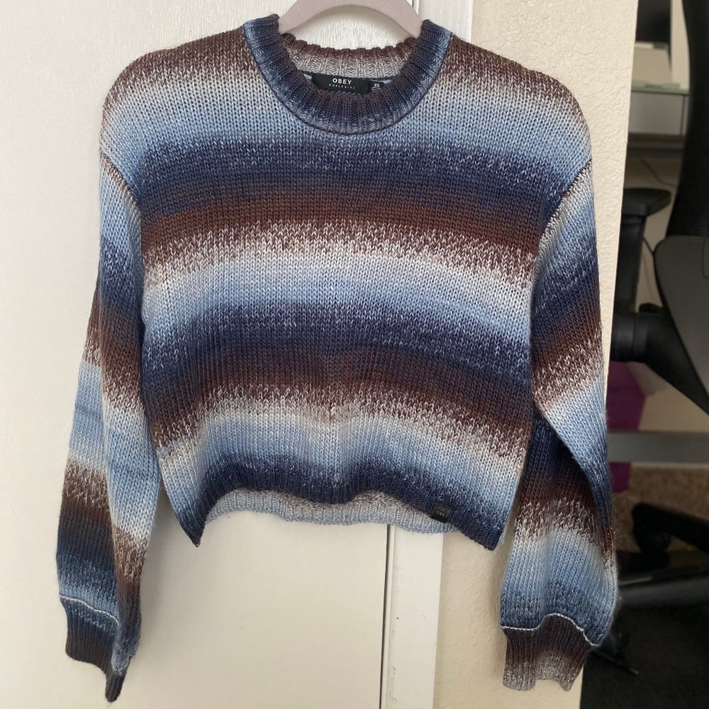 OBEY crop knit sweater
